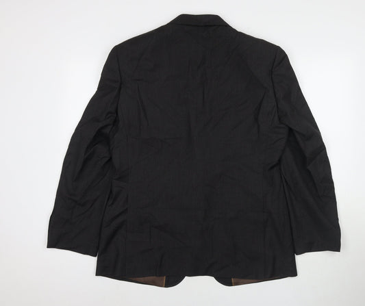 Marks and Spencer Mens Black Polyester Jacket Suit Jacket Size 40 Regular