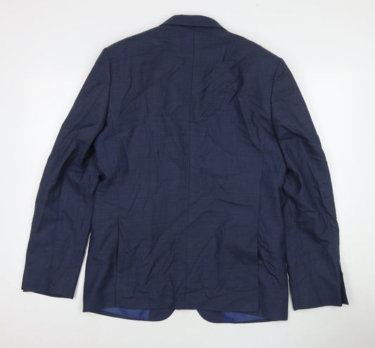 Marks and Spencer Mens Blue Wool Jacket Suit Jacket Size 40 Regular