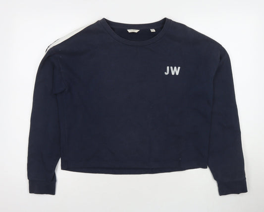 Womens UK 14 Regular Jack Wills Blue Pullover Sweatshirt