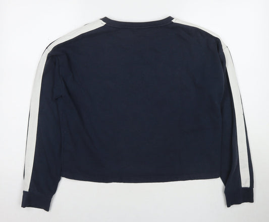 Jack Wills Womens Blue Cotton Pullover Sweatshirt Size 14 Pullover