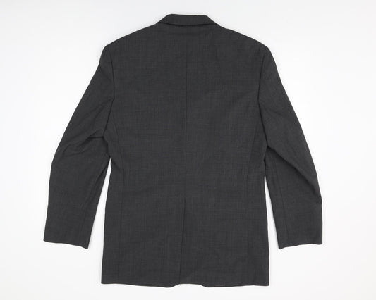 Marks and Spencer Mens Grey Polyester Jacket Suit Jacket Size 36 Regular