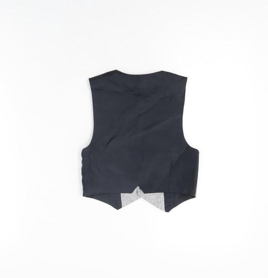 Urban Rascals Boys Grey Polyester Basic Button-Up Size 4 Years V-Neck Button - Waistcoat