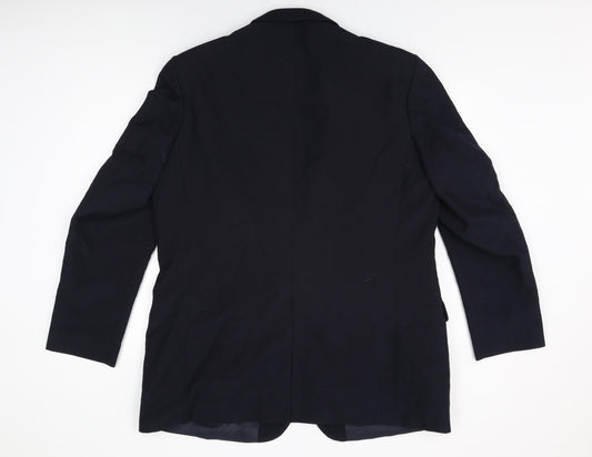 St Michael Mens Blue Polyester Jacket Suit Jacket Size 46 Regular