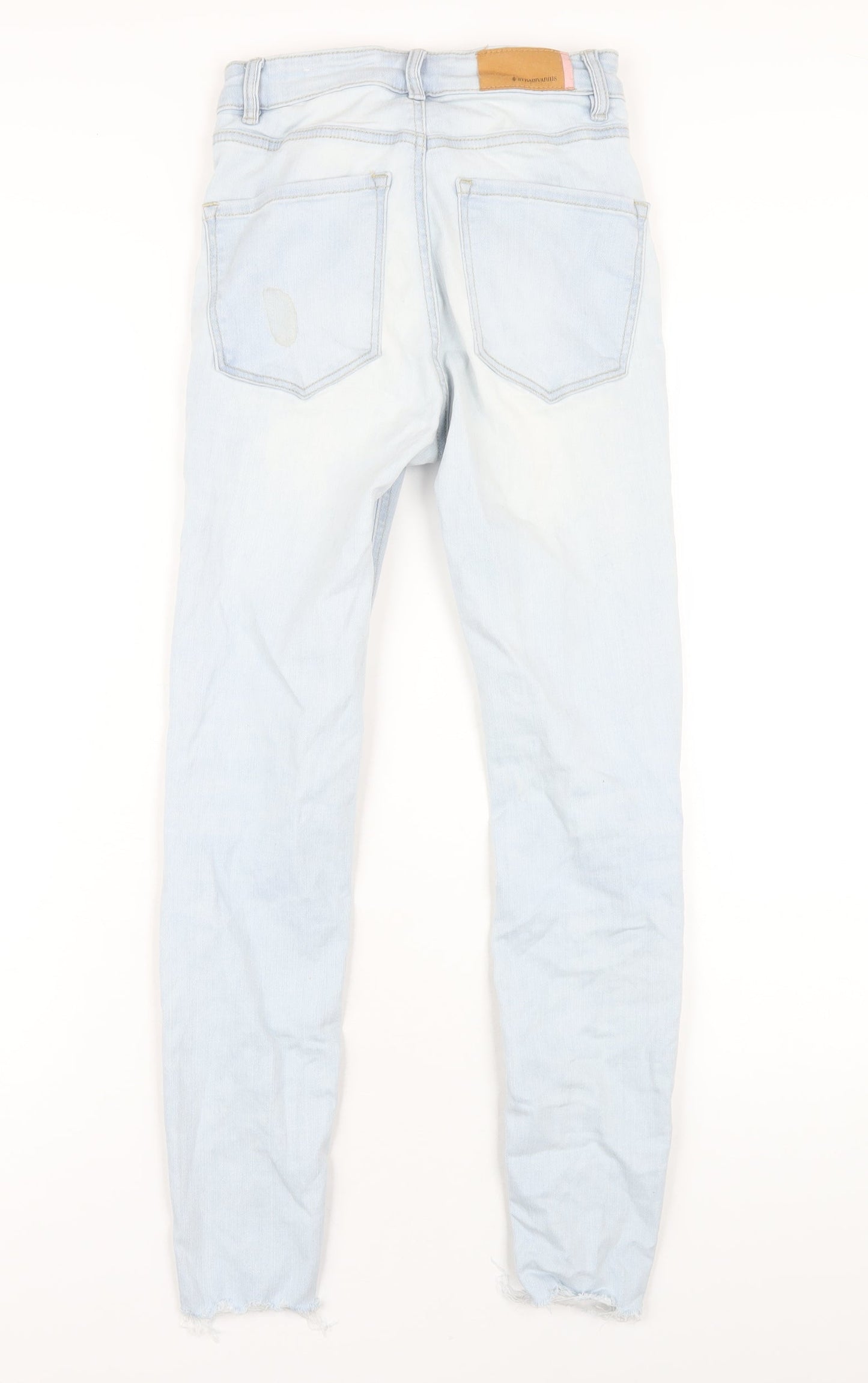 Stradivarius Womens Blue Cotton Skinny Jeans Size 6 L28 in Regular Zip