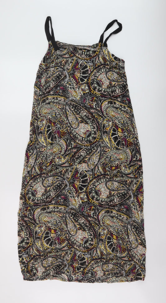 Nexty Womens Multicoloured Geometric Viscose A-Line Size 8 Square Neck Pullover
