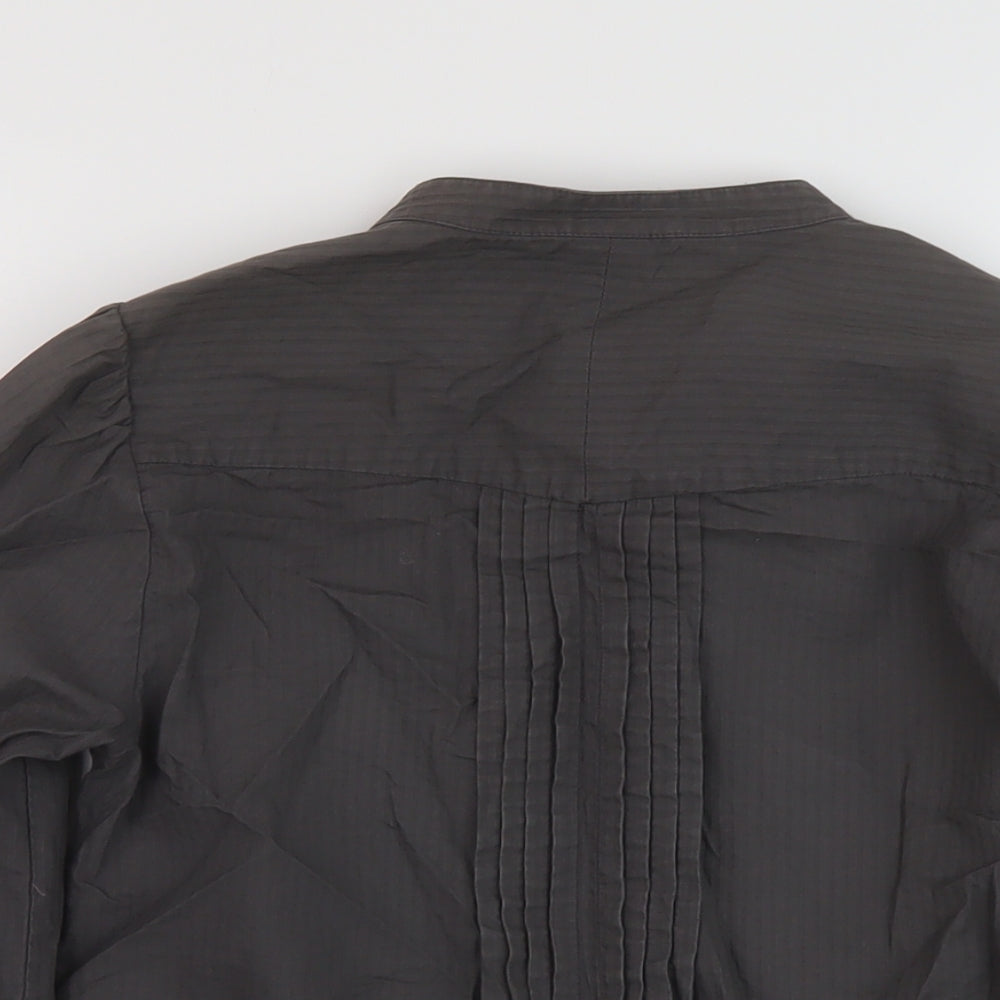 Gap Womens Grey Cotton Basic Blouse Size 6 V-Neck