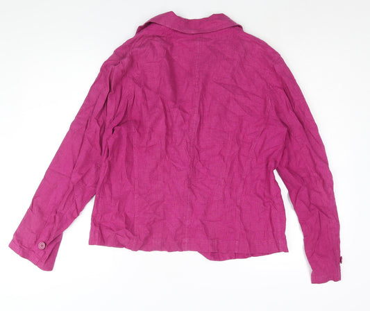 NEXT Womens Purple Jacket Blazer Size 14 Button