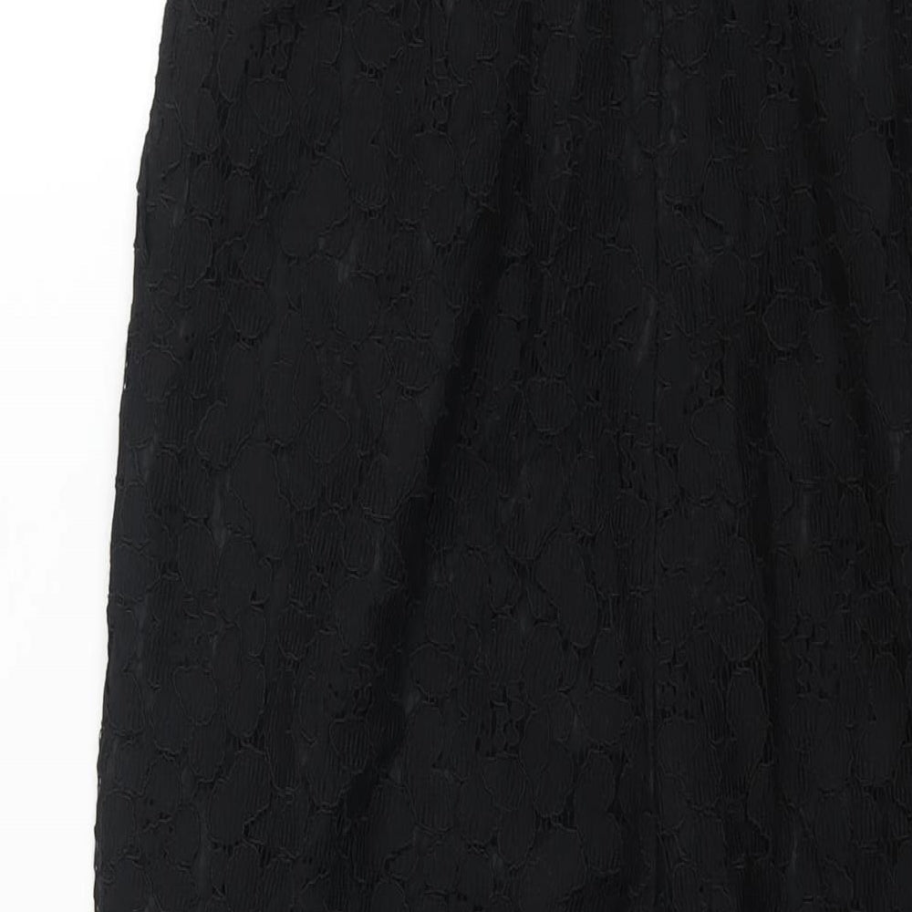 NEXT Womens Black Nylon Jumpsuit One-Piece Size 14 L23 in Zip