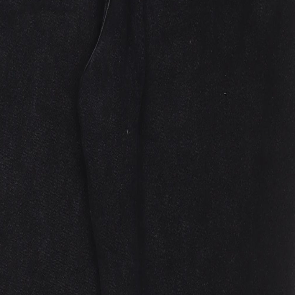 Reclaimed Vintage Womens Black Cotton Mom Jeans Size 34 in L25 in Regular Zip