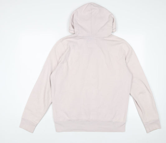 Hollister Womens Pink Cotton Pullover Hoodie Size M Pullover - Logo, Embroidered