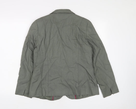 Bonmarché Womens Green Jacket Blazer Size 14 Button