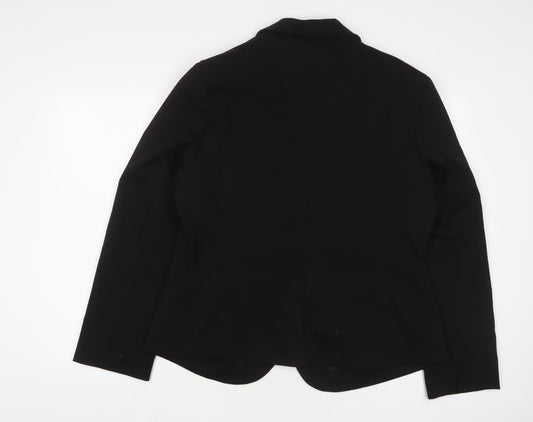 New Look Womens Black Jacket Blazer Size 18 Button