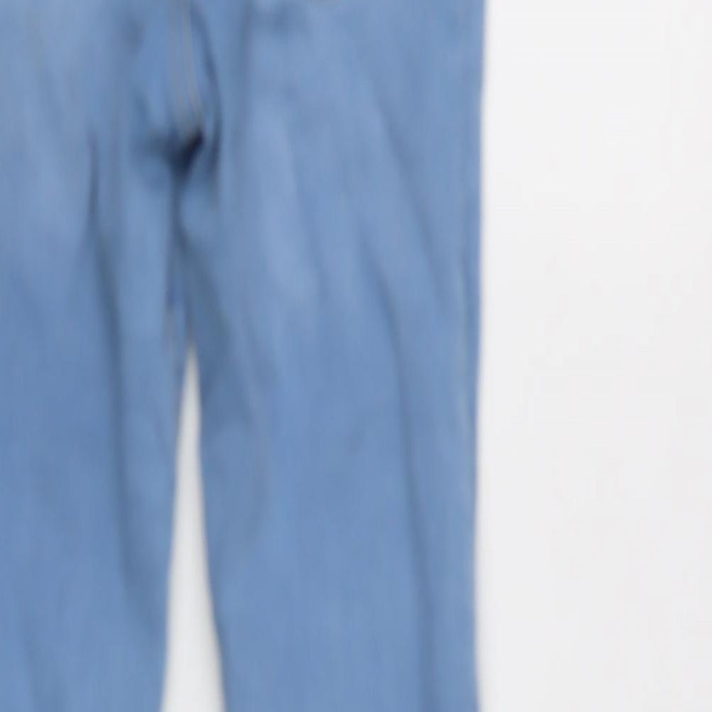 Brand and care label for Denim & Co. girls’ blue cotton skinny jeans, size 10-11, years, 24.5-inch leg regular zip