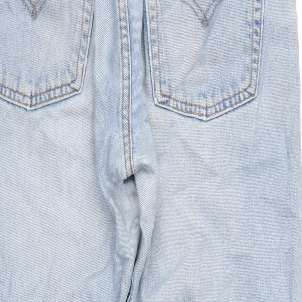 Levi's Mens Blue Cotton Straight Jeans Size 32 in L27 in Extra-Slim Zip