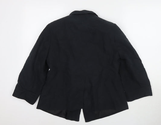 Dorothy Perkins Womens Black Jacket Blazer Size 14 Button