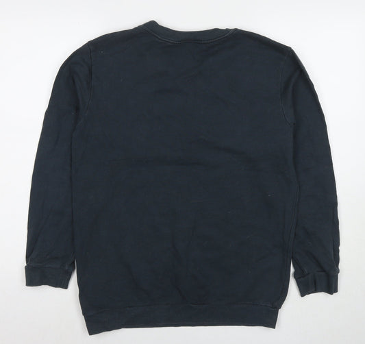 New Look Womens Blue Cotton Pullover Sweatshirt Size 8 Pullover