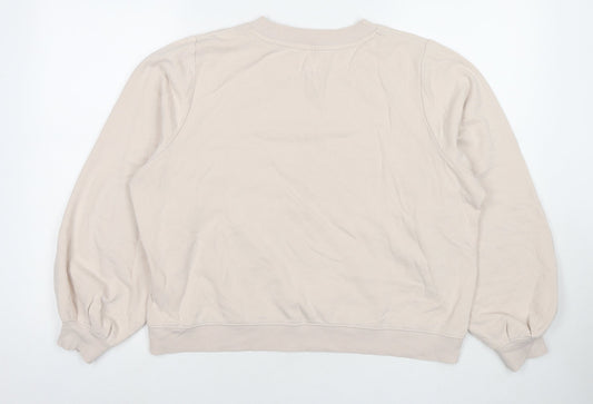 NEXT Womens Pink Cotton Pullover Sweatshirt Size 12 Pullover
