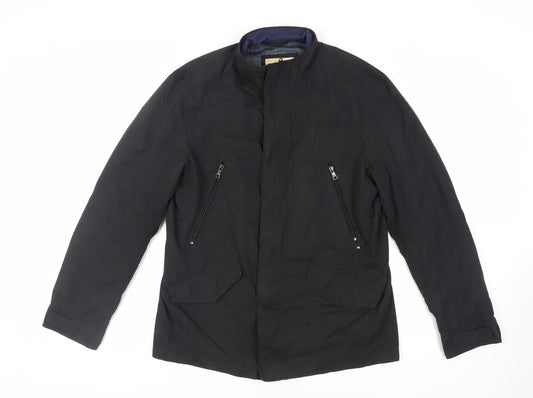 Marks & Spencer Mens Black Jacket Size M Zip - Zipped Pockets