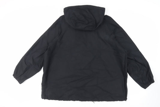 Marks and Spencer Mens Black Jacket Size M Zip - Hooded
