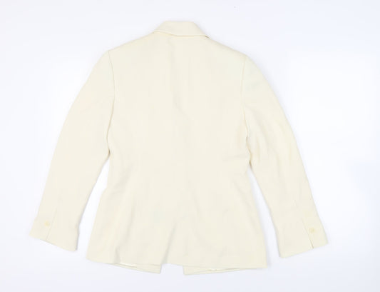 NEXT Womens Ivory Jacket Blazer Size 10 Button