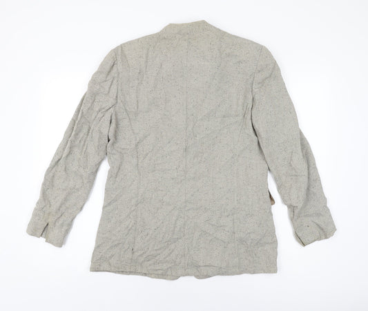 Synonyme Womens Beige Jacket Size 12 Button