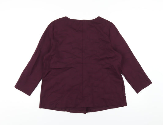 Womens UK Size S Lands' End Purple Viscose T-Shirt