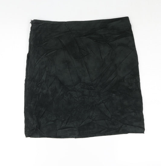 Pinns Womens Green Cotton Straight & Pencil Skirt Size 10 Zip