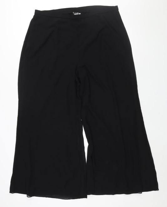 R&M Richards Womens Black Polyester Trousers Size 38 in L28 in Regular Zip