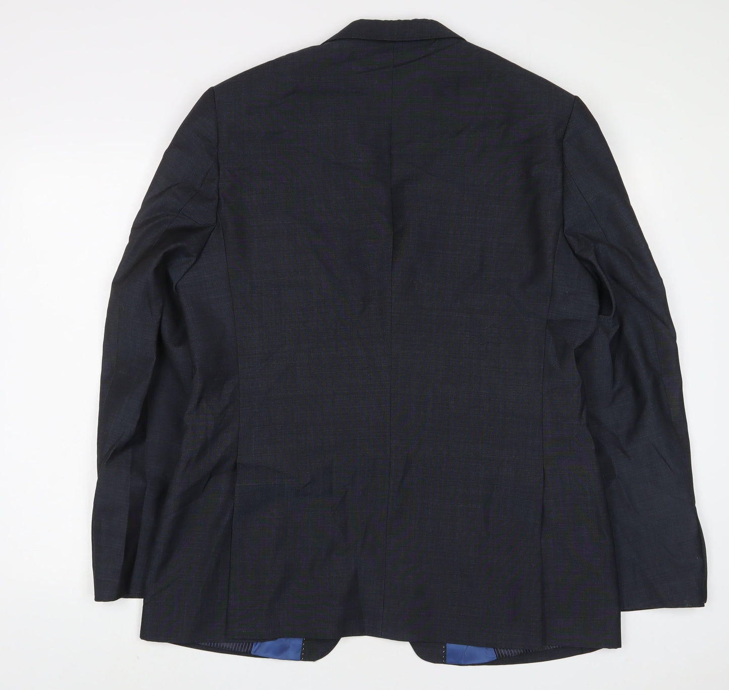 Daniel Hetcher Mens Blue Wool Jacket Suit Jacket Size 42 Regular