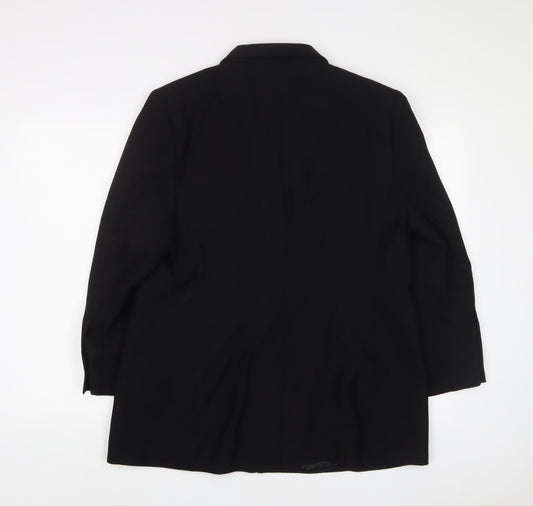 Marks and Spencer Womens Black Jacket Blazer Size 18 Button