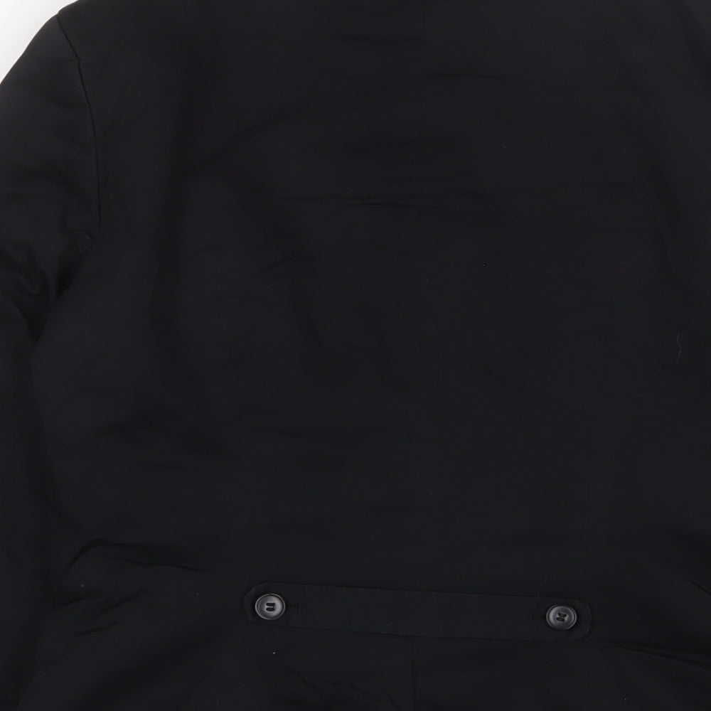 H&M Womens Black Jacket Blazer Size 8 Button
