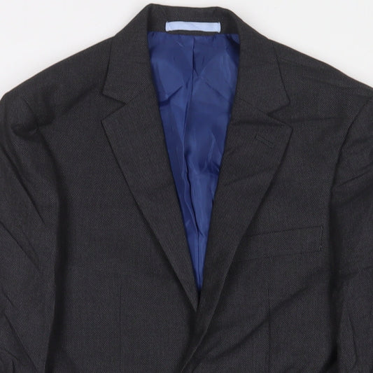 Marks and Spencer Mens Grey Polyester Jacket Suit Jacket Size 34 Regular