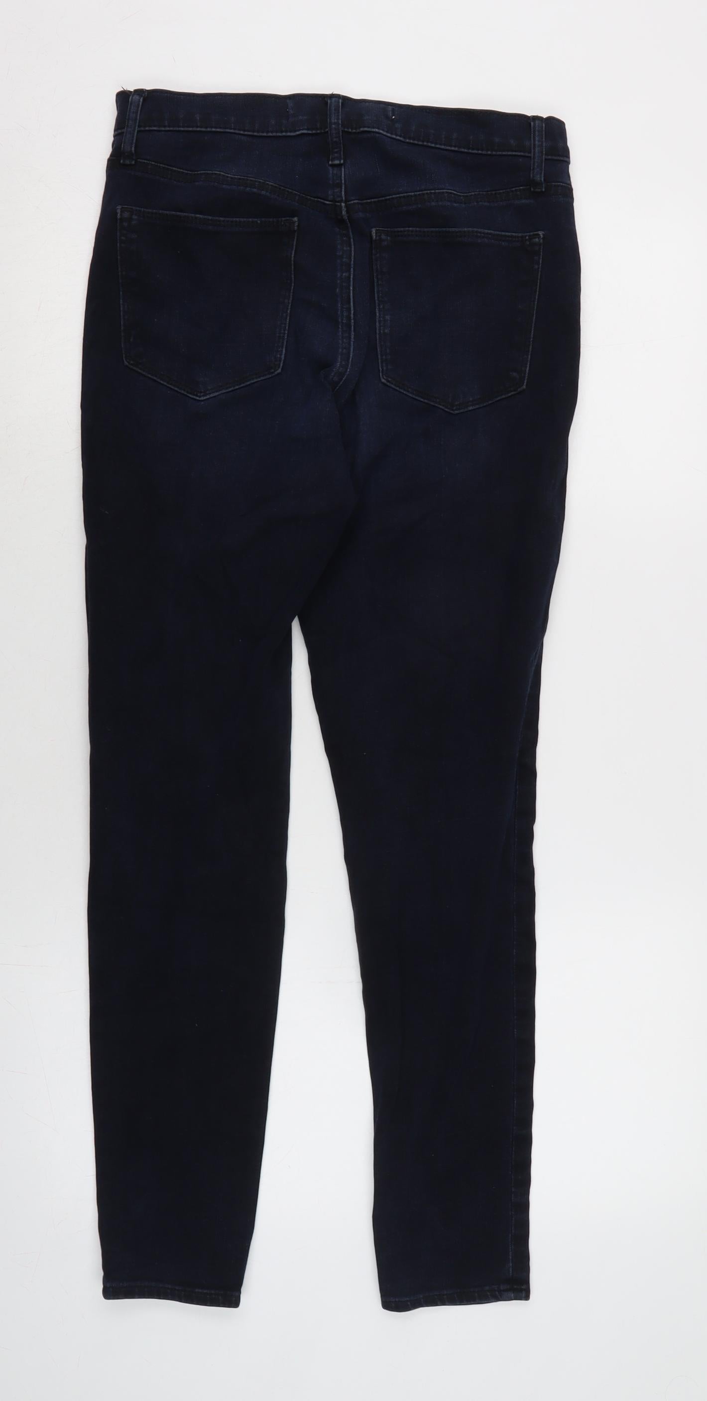 Gap Womens Blue Cotton Blend Skinny Jeans Size 28 in L29 in Regular Tie