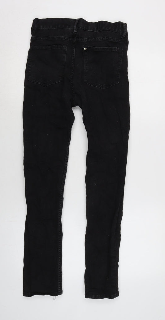 Slim & Denim Mens Black Cotton Blend Tapered Jeans Size 29 in L28 in Regular Zip