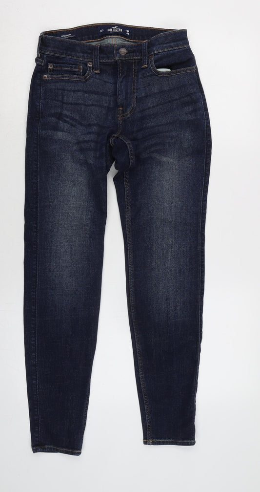 Hollister Mens Blue Cotton Blend Skinny Jeans Size 26 in L29 in Regular Zip