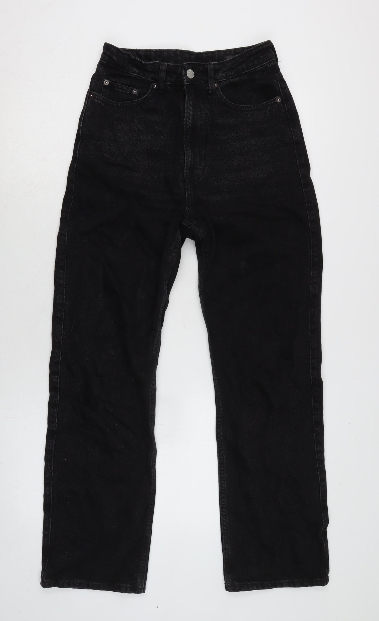 Rowe Mens Black Cotton Straight Jeans Size 26 in L29 in Regular Zip