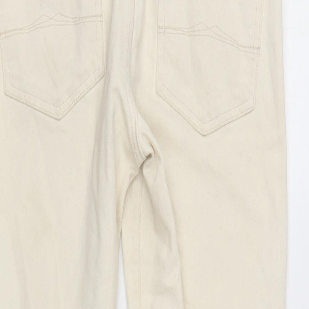 Jack Wills Womens Ivory Cotton Blend Cropped Jeans Size 28 in L26.5 in Regular Zip