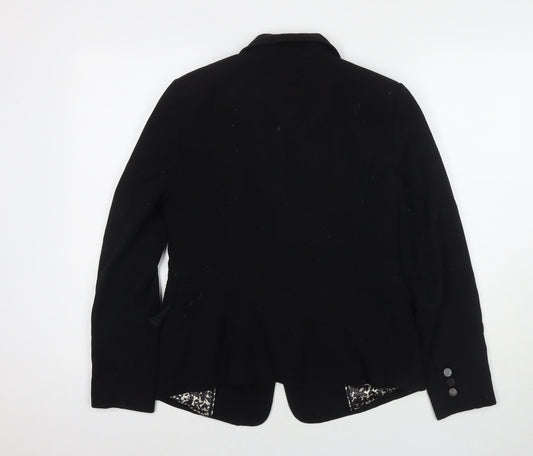 Marks and Spencer Womens Black Jacket Blazer Size 10 Button
