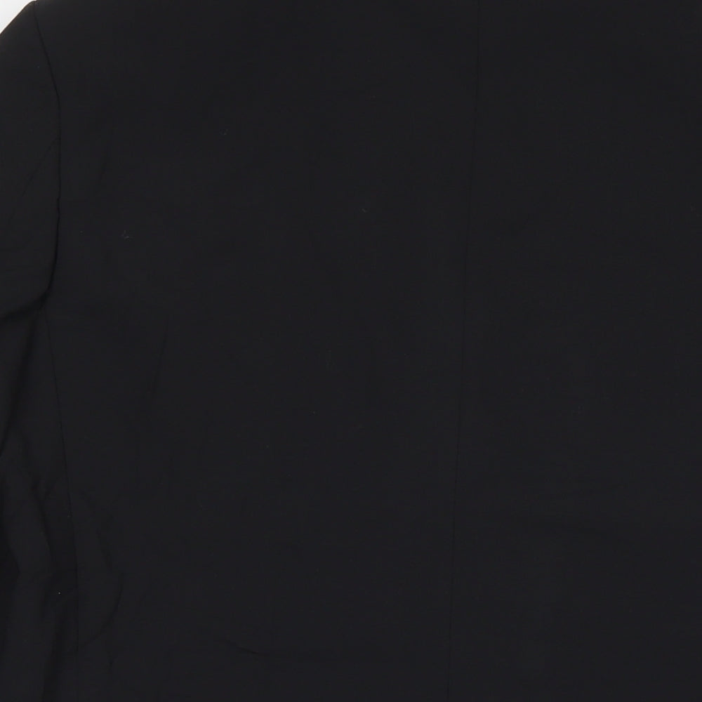 Marks and Spencer Mens Black Polyester Jacket Suit Jacket Size 40 Regular