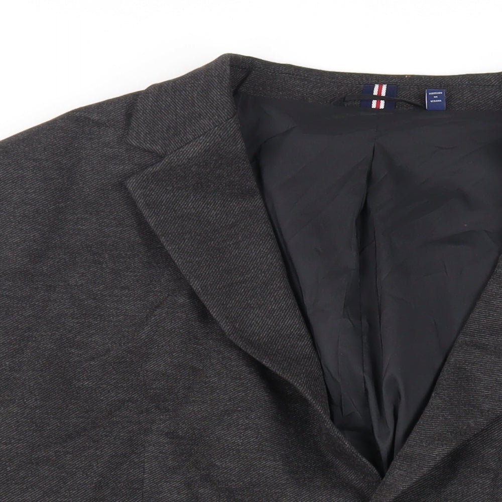 GANT Mens Grey Polyester Jacket Blazer Size 50 Regular