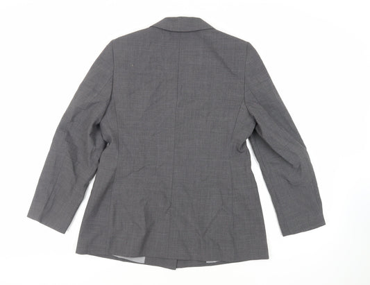 BHS Womens Grey Jacket Blazer Size 12 Button