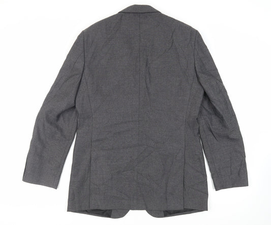 Marks and Spencer Mens Grey Polyester Jacket Suit Jacket Size 40 Regular