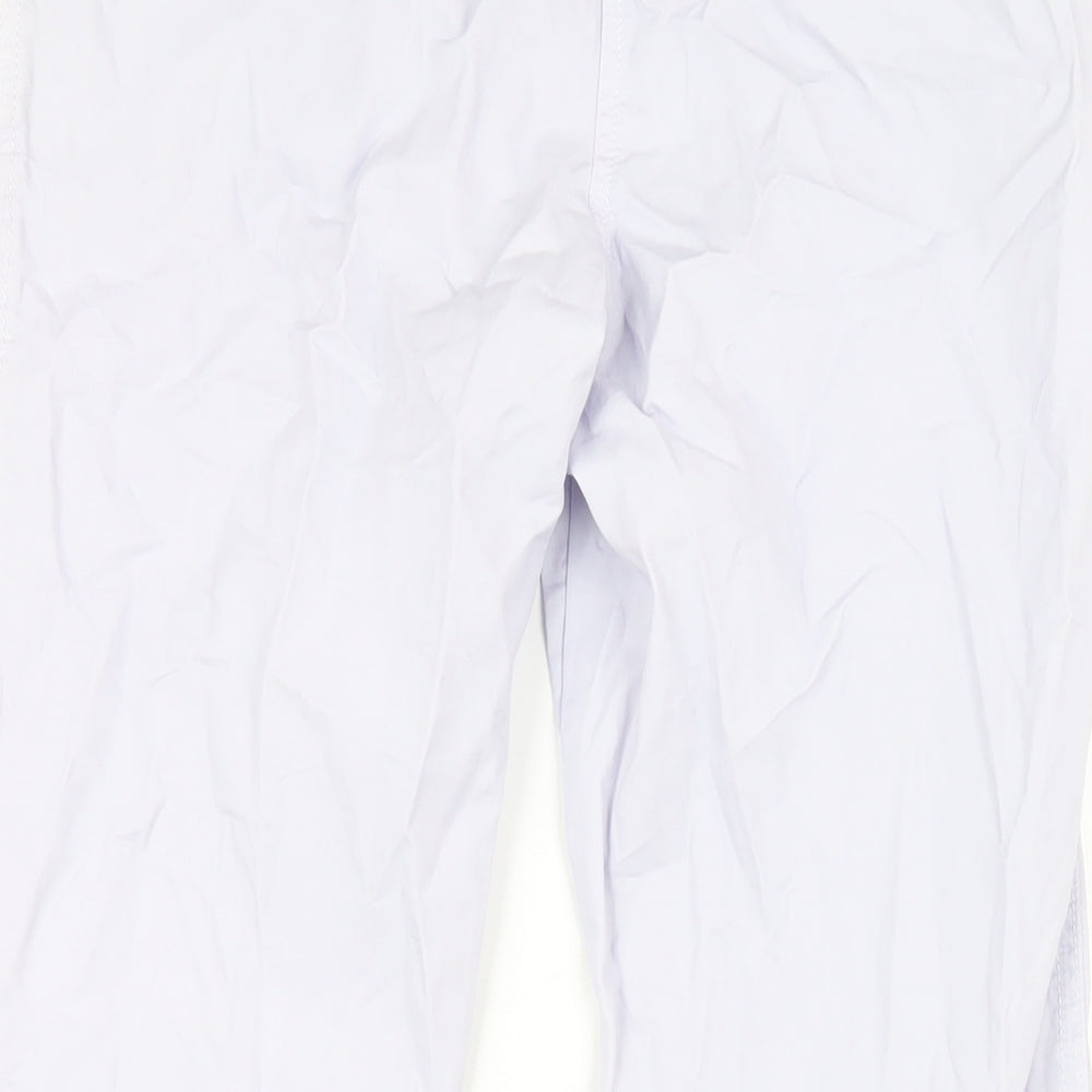 Marks and Spencer Womens Purple Cotton Trousers Size 6 L29 in Regular Zip