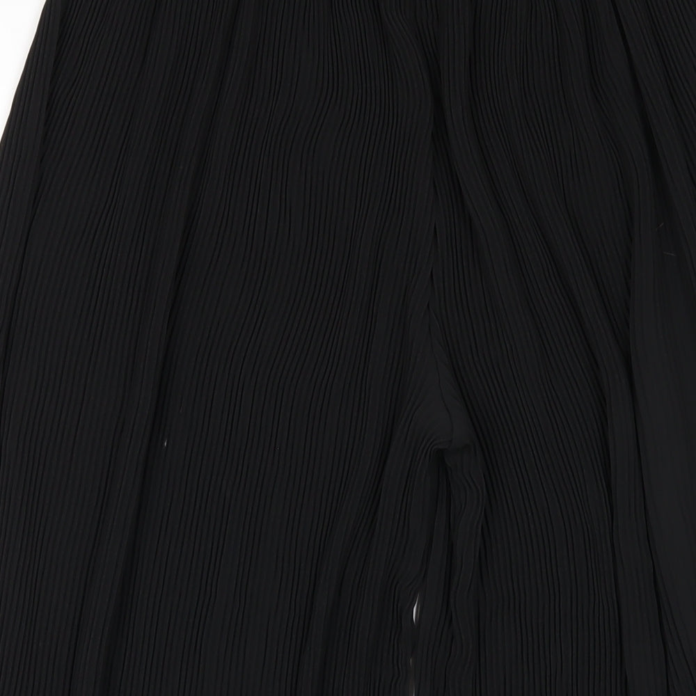 Zara Womens Black Polyester Capri Trousers Size M L23 in Regular
