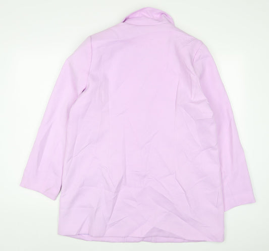 Boohoo Womens Purple Jacket Blazer Size 10 Button