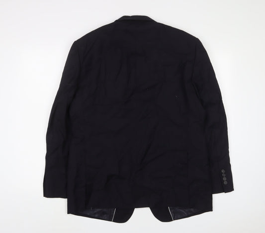 Autograph Mens Blue Wool Jacket Suit Jacket Size 42 Regular