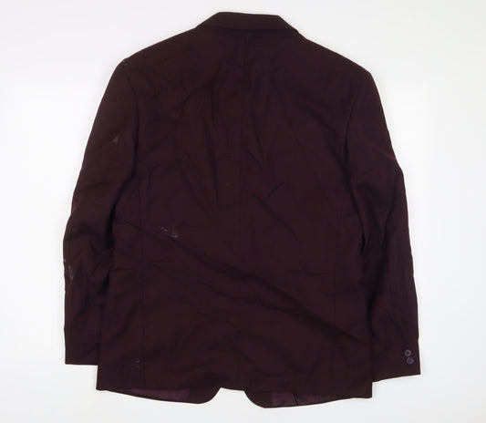 Skopes Mens Purple Wool Jacket Suit Jacket Size 40 Regular