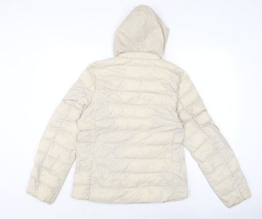 Marks and Spencer Womens Ivory Jacket Size 10 Zip