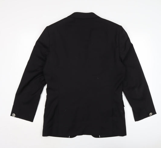 H&M Mens Black Jacket Size 40 Button