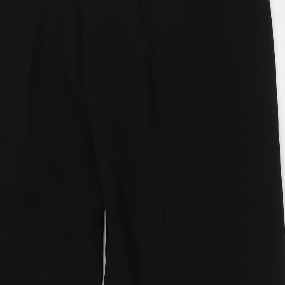 Brand and care label for Principles women’s black polyester trousers, size UK 14, 32-inch leg regular zip